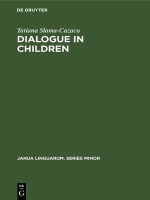 cover image of Dialogue in Children